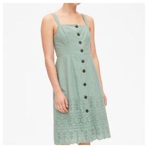 NWT GAP Button Front Midi Dress Sage